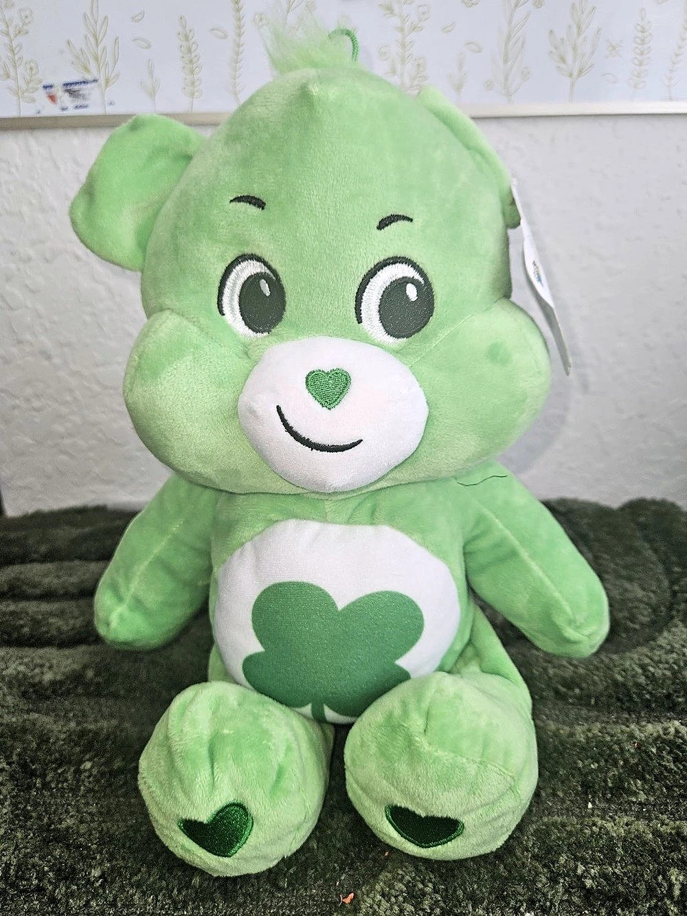 Care Bears Good Luck Bear Basic Fun Plush Green Bear